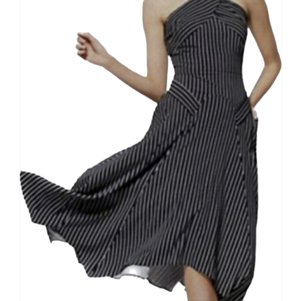 New York and Company Stretch women's cross halter top asymmetrical dress